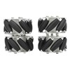 4Pcs 60mm Omnidirectional Wheel Aluminum Alloy Omni Directional Wheel Set