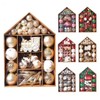 Christmas Tree Ornaments Set (Decorative Balls) Free Size / Red White Set 2ea