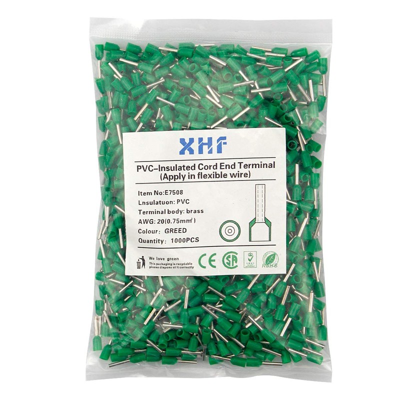 XHF2018 1000 pcs Cord end terminals, Wire Terminals, Wire Connector,
