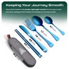 Taplord Portable Travel Silverware Set With Case, Includes 8 Pcs