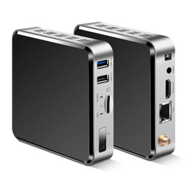 Geniatech Android 11 Smart TV Box 4K, HDMI-in Digital Signage Player, Mini PC WiFi Bluetooth Video Player for Industrial/Commercial Advertising Menu Display