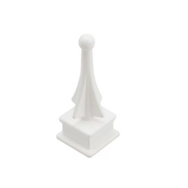 1" x 1" Arrowhead White Vinyl Picket Caps for Vinyl Fence Posts (Pack of 5)