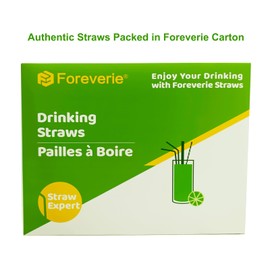 FOREVERIE 100 Pcs 12.8 Inches Long Plastic Clear Straws Flexible for Drinking, Extended-Length Bendable Straws for Daily Use, Full Length 12.8 Inches