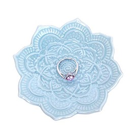 PUDDING CABIN Blue Mandala Ring Dish, Birthday Gift for Friend Female Women Mom Girls