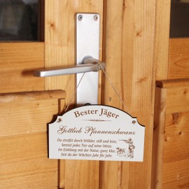 Dekolando Sign Best Hunter Best Hunter Gift - Funny Gifts in 3 Sizes for Birthday Christmas Easter Santa Claus - for Men Women Colleagues Employees