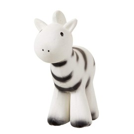 Tikiri Fully Enclosed Zebra All Rubber Rattle Teething & Bath Toy