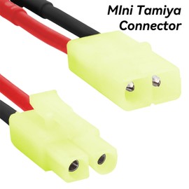 Tosiicop Mini Tamiya Connector to Deans - T Plug 10pcs 16AWG Male Reversed Female Cable Wire Adapter for Airsoft RC Car Truck ESC Lipo Nimh Battery Connectors Charging Connection 5 Pairs