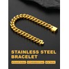Gold Chain Bracelet for Men,Mens Cuban Link Chain Bracelet,Gold Mens