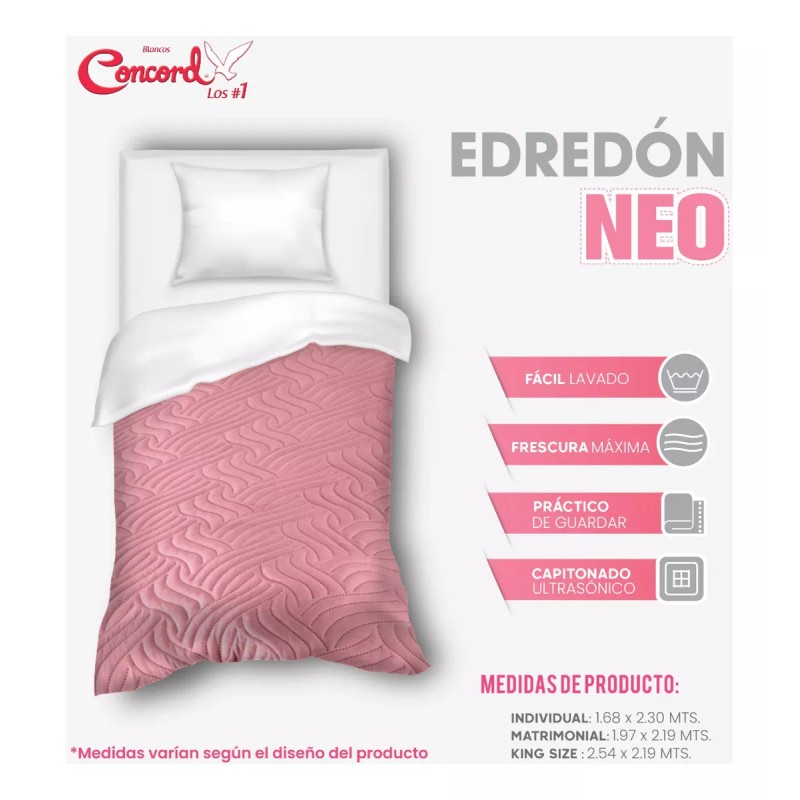 Colchas Concord Edredón Ligero Doble Vista Marino Matrimonial Heart Concord