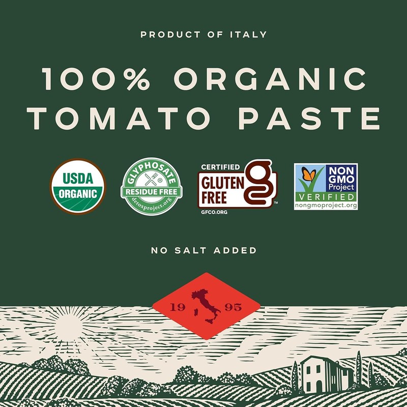 Bionaturae Organic Tomato Paste - No Salt, Tomato Paste in