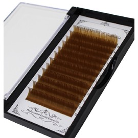 Scala Thickness 0.10mm C Curl Light Brown/Dark Brown/Black-Brown False lashes Individual Eyelash Extension Natural False Eyelashes (9mm, Light Brown)