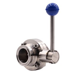 DERNORD Sanitary Butterfly Valve with Pull Handle Stainless Steel 304 Tri Clamp Clover (2 Inch)