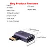 Kework 2 Pack 8K UHD Mini HDMI Adapter, 48Gbps 3D