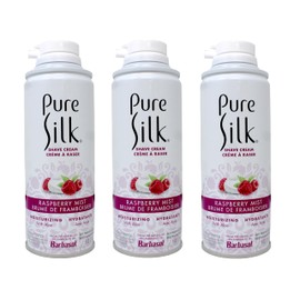 Pure Silk Shave Cream with Aloe, Raspberry Mist, 5 OZ - 3 Pack