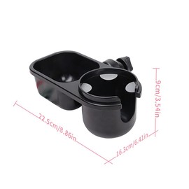 Niciksty Getränkehalter Kinderwagen mit Snack Tablett, 2-in-1 Universal Becherhalter Kinderwagen mit Snackhalter für Kinderwagen, Rollstuhl, Walker