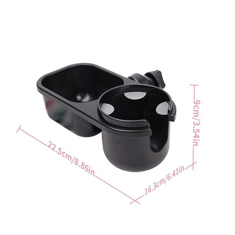 Niciksty Getränkehalter Kinderwagen mit Snack Tablett, 2-in-1 Universal Becherhalter Kinderwagen