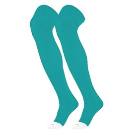 TCK Prosport Baseball Socks Over the Knee (Teal, Medium) - Teal,Medium