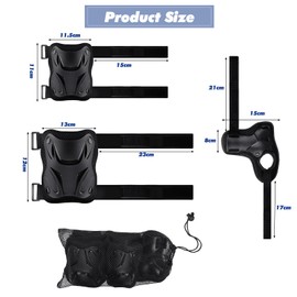 Schonerset Knieschoner Kinder, 6 in 1 Schoner Inliner Set mit Ellenbogenschoner und Handgelenkschoner für Jungen Mädchen 5-8 Jahre, Verstellbare Knieschützer für Skaten Skateboard Roller Radfahren