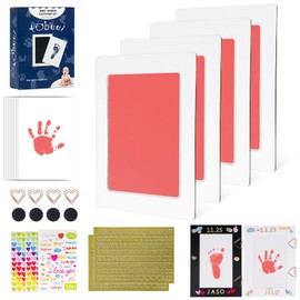 Tubuui Inkless Baby Hand and Footprint Kit,Clean Touch Ink Pad for Baby Footprint Kit,No Mess Dog Paw Print Kit,DIY Footprint Ink for Baby Keepsake Gifts for Boys and Girls