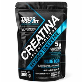 Creatina Monohidratada Micronizada Electrolitos Magnesio Potasio Vitaminas Agua Coco Creatine Hydro Extreme Creacore Por Porción Sabor Blue Ice Testo