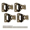 INCREWAY Overlay Cabinet Hinge, 4PCS Cupboard Door Hinge Concealed Wardrobe
