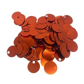 20 mm Flat Round Sequin Paillettes, 285 Pcs 20 mm, Hole 4 mm Mix Color Assortment Acrylic Sequin - 1,76 Ounce (50 Grams) (Copper Color)