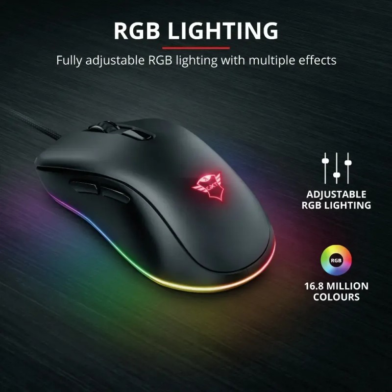 Mouse gamer de juego Trust Jacx GXT 930 negro