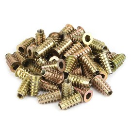 Regalos Día De La Madre Tuerca roscada hexagonal, aleación de cinc M6 Interior Tuercas hexagonales de inserción para conector de perno para muebles de madera(M6*20)