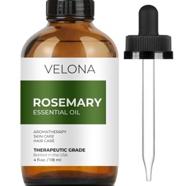 velona velona Rosemary Essential Oil - 4 Fl Oz | Hair growth | Therapeutic Grade 100% Pure and Natural | for Aromatherapy Diffuser, Massage, Skincare, Haircare, Soapmaking