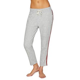 Champion Women's Heritage Warm Up Ankle Pant, Oxford Grey Heather/Imperial Indigo, X-Large