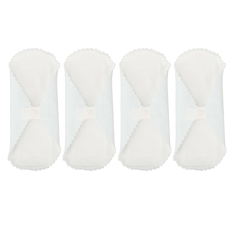 4pcs Feminine Cloth Pads Blue Pure Cotton Washable Reusable Breathable