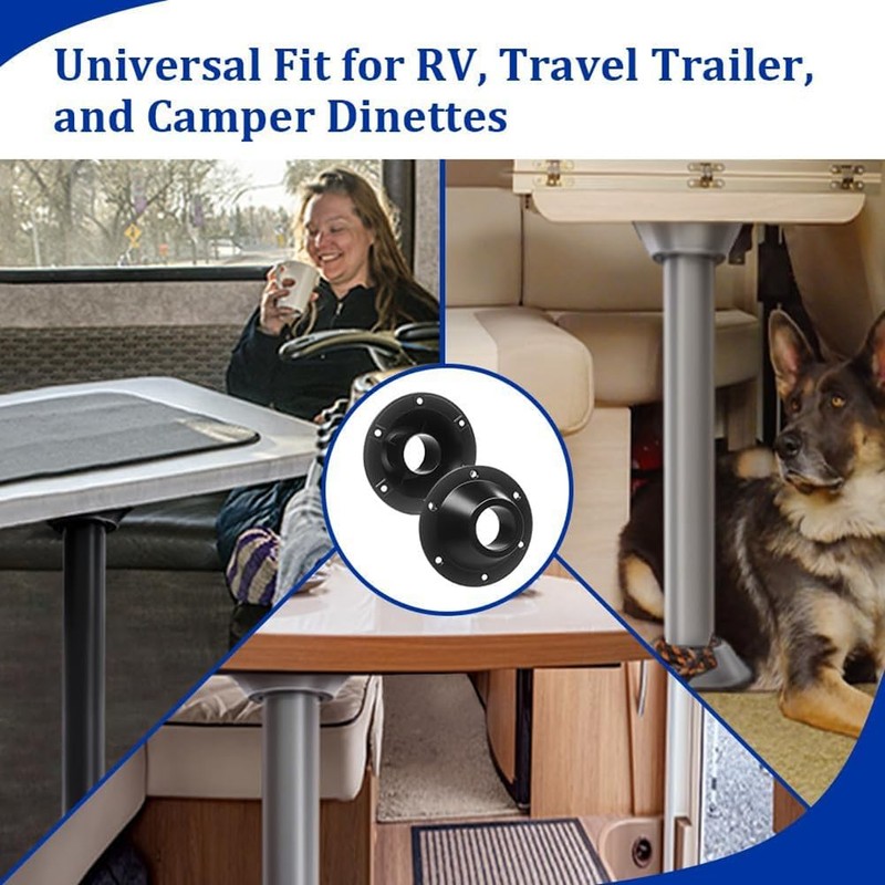 Qarmijaer 2 Pack RV Table Base, RV Pedestal Table Base