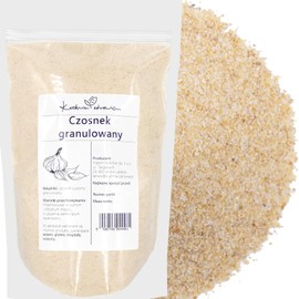 Kuchnia Zdrowia - Granulated Garlic - Dried - Natural - Aromatic - Leak-proof Packaging with Zip - Doypack: (500 grams)