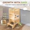 aiwo Toddler Tower Kitchen Step Stool, 3 Adjustable Height Standing