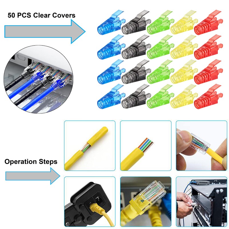 LEATBUY RJ45 Crimp Tool Set Cat5 Cat5e Crimper Cat6 Crimping