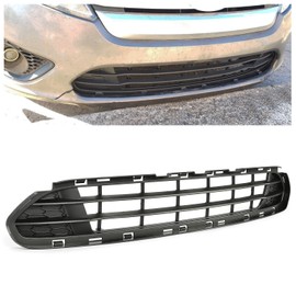 HECASA Grille Compatible with 2010-2012 Ford Fusion Hybrid S SE SEL Sport Black Front Bumper Cover Grille Molding Replacement for AE5Z8200DA FO1036127 FO1036127C