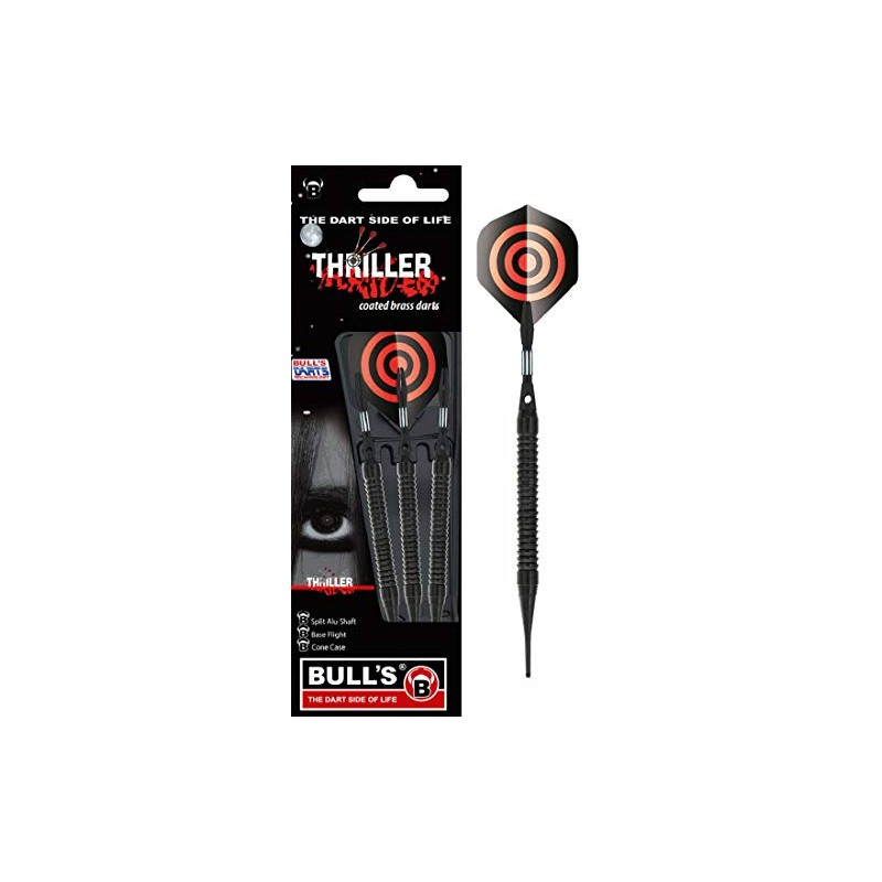Bull's Thriller Soft Dart 18g – Black, 1