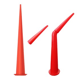 JRYAhydt Extra Long Caulk Extension Nozzle for Sausage Caulking Guns | Includes Straight, Curved Tips & Replacement Part - For Kitchen, Bath, Window, Tile Sealing