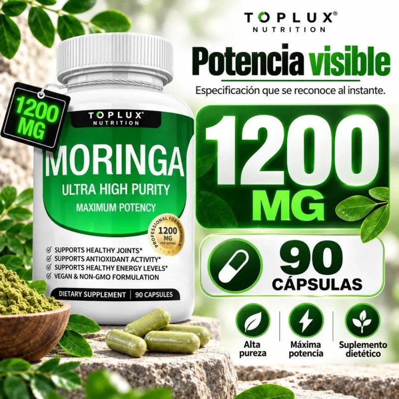 Moringa Suplemento Herbal Bienestar 1200 Mg 90 Cápsulas