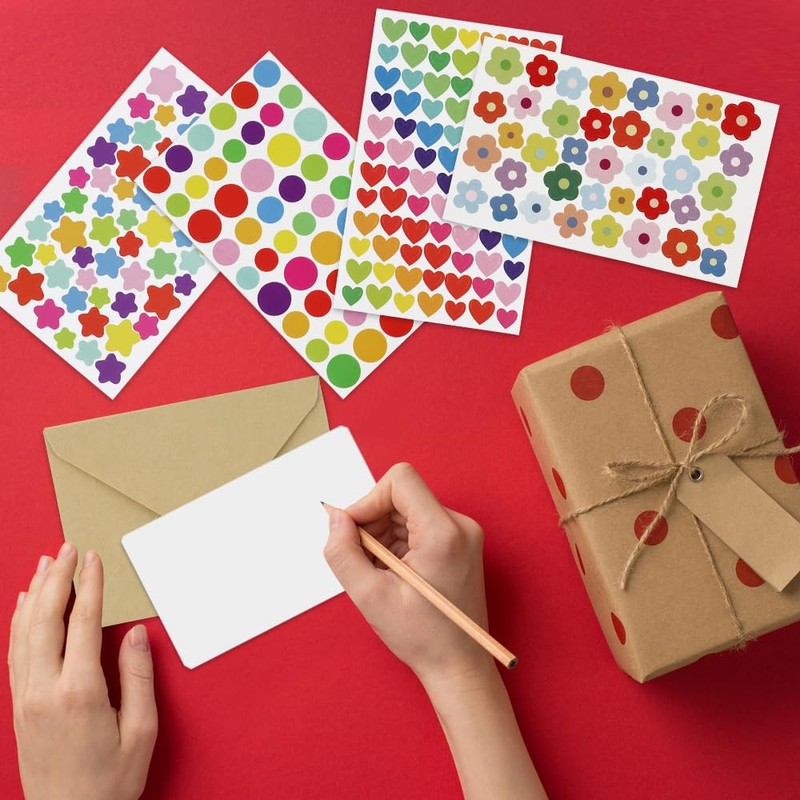 Lvjkes Mini Envelopes, Pack of 72 Pure Colour Mini Envelopes,