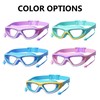 Swimming Goggles with Ear Plugs, Anti-Fog Lenses, Mint Green and