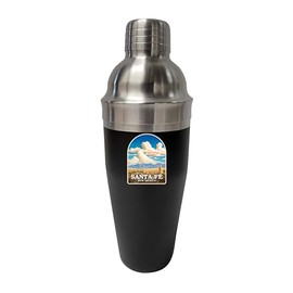 R and R Imports Santa Fe New Mexico Design A Souvenir 24 oz Stainless Steel Cocktail Shaker Black Single