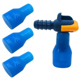 GRABOTE 4-Pack Bite Valve Replacement Mouthpieces for Camelbak and Most Brands, with Shutoff Valve and Tube O-Ring for Hydration Bladder and Backpack Water Reservoir