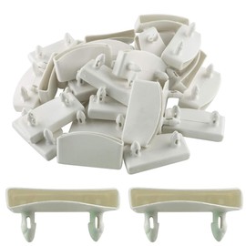 EIHI Pack of 15 slatted frame, bed slatted frame cap, plastic end cap holder, slatted frame spare parts, bed replacement slats, replacement parts, connection fittings (white), White