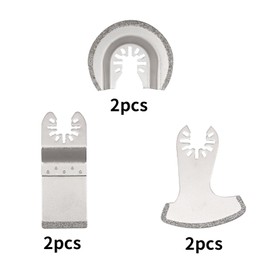 Oiieco 6Pcs Diamond Multi Tool Blades Kit, Oscillating Multi Tool Diamond Blades,Precision Cutting Grout Removal Set for Oscillating Tools Tile,Masonry,Metal and Wood Blades