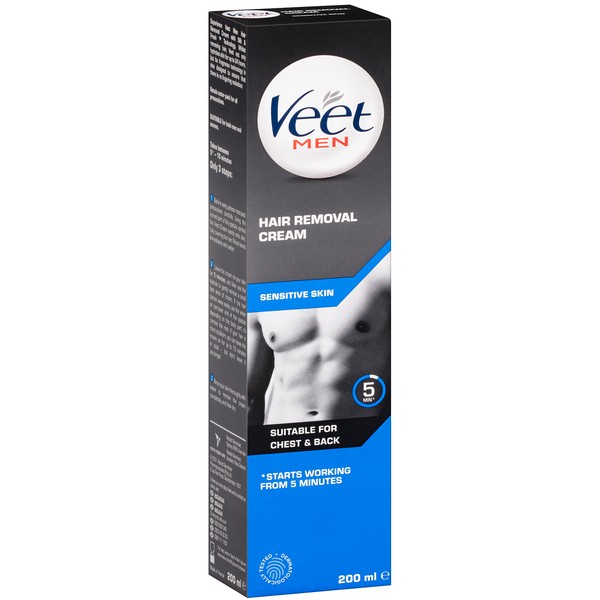 Veet Men Hair Removal Cream 200ml - Sensitive - Expiry 10/24