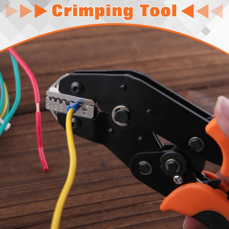 LEONTOOL 9 PCS Ratcheting Crimping Tool Kit - Quick Change