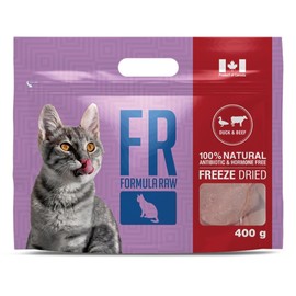 Formula Raw Freeze-Dried Raw Cat Food - Duck & Beef Formula, High Protein, Grain-Free, Whole Ingredients, No Additives, Meal Mixer or Topper - Supports Healthy Digestion, Coat, and Joints