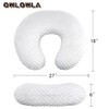 OWLOWLA 2Pack Nursing Pillow Covers Set White&Khaki Breastfeeding Pillow Slipcover