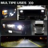 Unbranded Pair 5x7" 7x6" LED Headlights For Jeep 84-2001 Cherokee